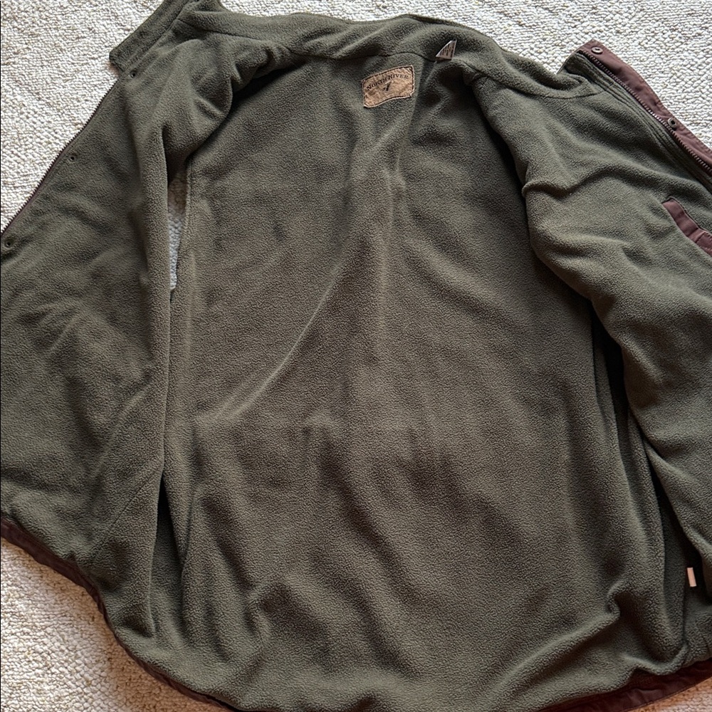 Men's North River Brown Utility Vest - fleece lined sz XXL - Picture 6 of 10
